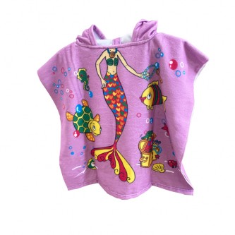 mermaid purple poncho